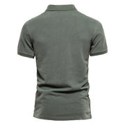 West Louis™ 100% Cotton Casual Short Sleeve Turndown Polo Shirt