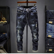 West Louis™ Frayed Trousers Punk Style Distressed Jeans