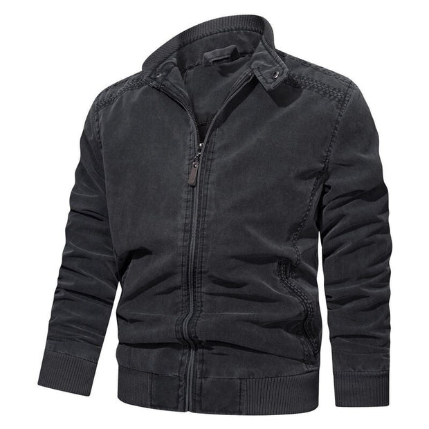 West Louis™ Mens Spring Casual Fleece Tactical Bomber Jacket