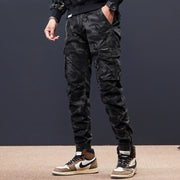 West Louis™ Streetwear Elastic Multi Pockets Camo Jogger Pants