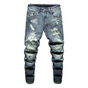 West Louis™ Distressed Ripped Hip Hop Style Denim Jeans