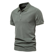 West Louis™ 100% Cotton Casual Short Sleeve Turndown Polo Shirt