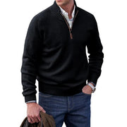 West Louis™ Cashmere Zipper Turtleneck Warm Sweater