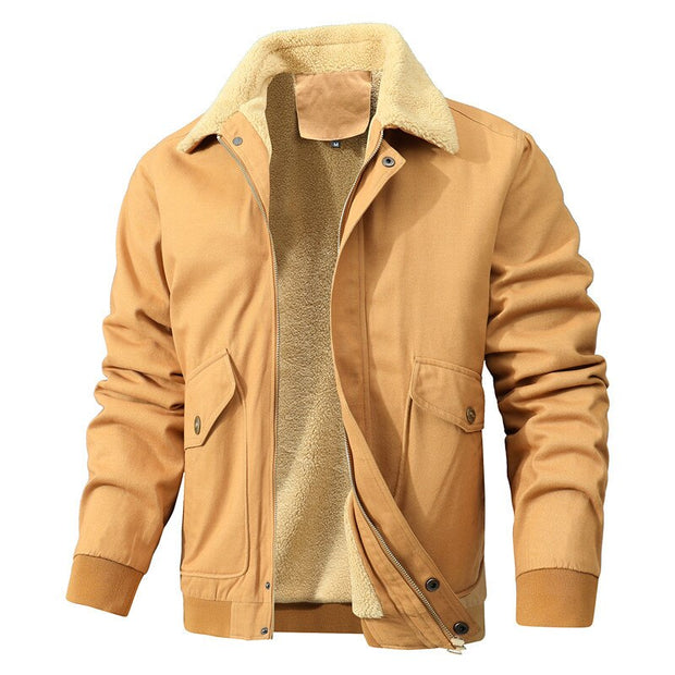 West Louis™ Men Tactical Style Fleece Bomber Jacket