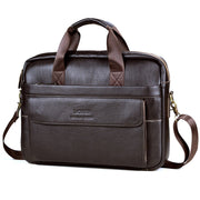 West Louis™ Men Genuine Leather Business Office Briefcase