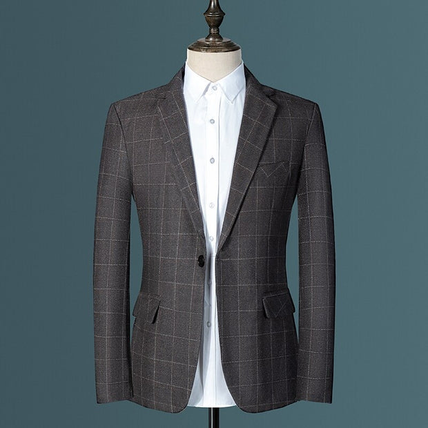 West Louis™ Plaid Business Casual Suit Blazer