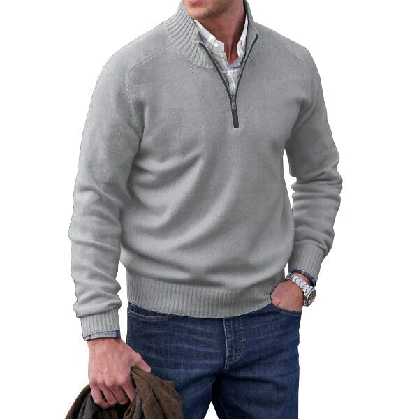 West Louis™ Cashmere Zipper Turtleneck Warm Sweater