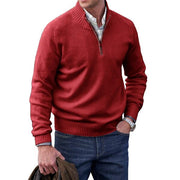 West Louis™ Cashmere Zipper Turtleneck Warm Sweater