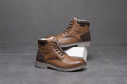 West Louis™ Brand Winter Leather Business Boots