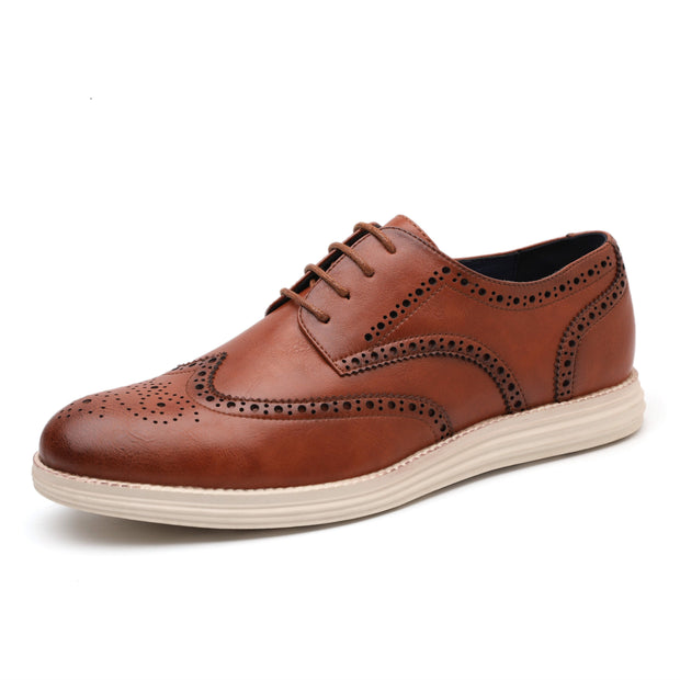 West Louis™ Genuine Leather Brogue Business Style Elegant Shoes