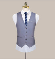 West Louis™ Formal Solid Color Business Office Suit Vest