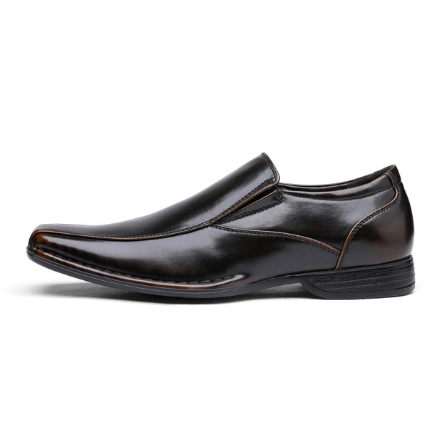 West Louis™ Executive Style Square Toe Leather Dress Shoes