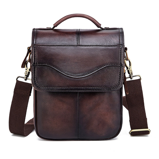 West Louis™ Casual Design Tablet Size Leather Crossbody Bag