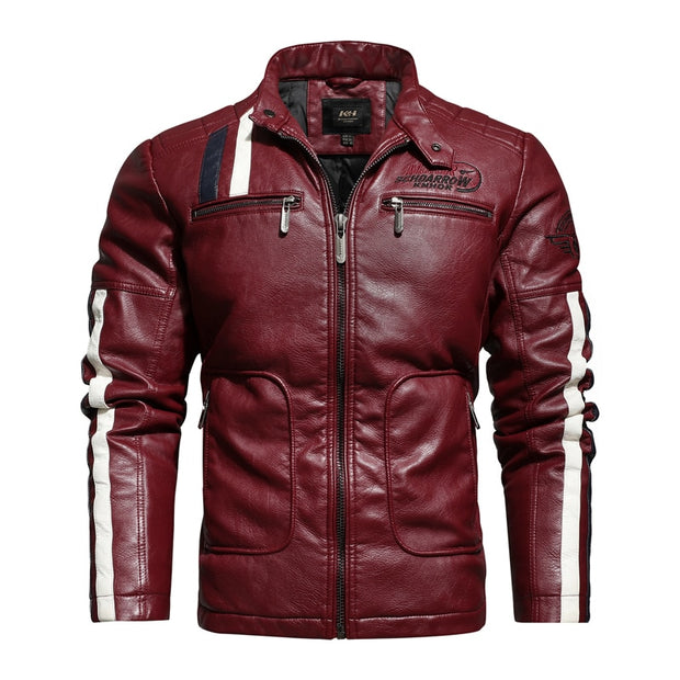 West Louis™ Moto Motorcycle Biker Leather Jacket