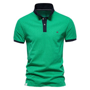 West Louis™ Summer Cotton Dots Business Polo Shirt