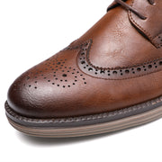 West Louis™ Genuine Leather Smart Business Brogue Dress Shoes