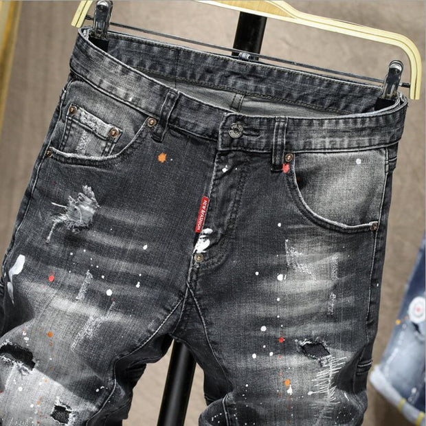 West Louis™ High Street Holes Fit Jeans Shorts