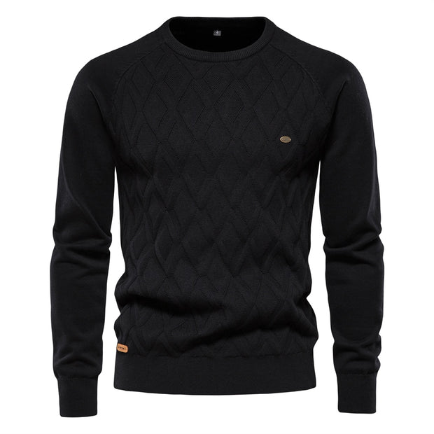 West Louis™ O-Neck Long sleeve Knitted Pullover