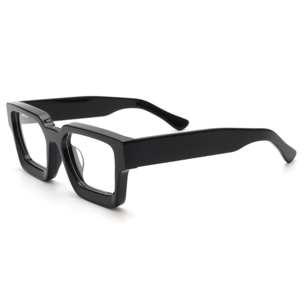 West Louis™ Thick Crystal Acetate Square Polarized Sunglasses