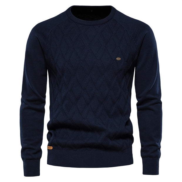 West Louis™ O-Neck Long sleeve Knitted Pullover
