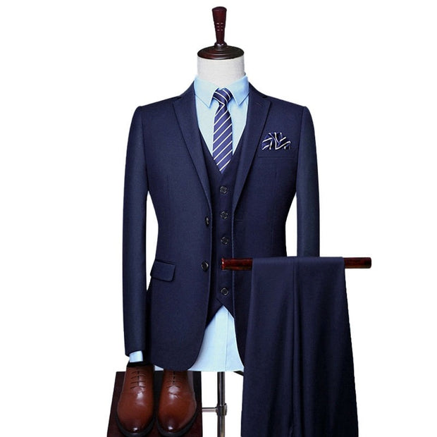 West Louis™ Single-Breasted Formal Business-Men Office 3Piece Suit