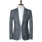 West Louis™ Designer England Style Plaid Business Blazer