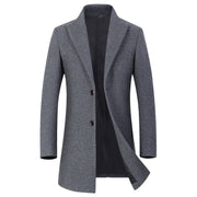 West Louis™ Winter Executive Business-Men Woolen Long Trench Coat