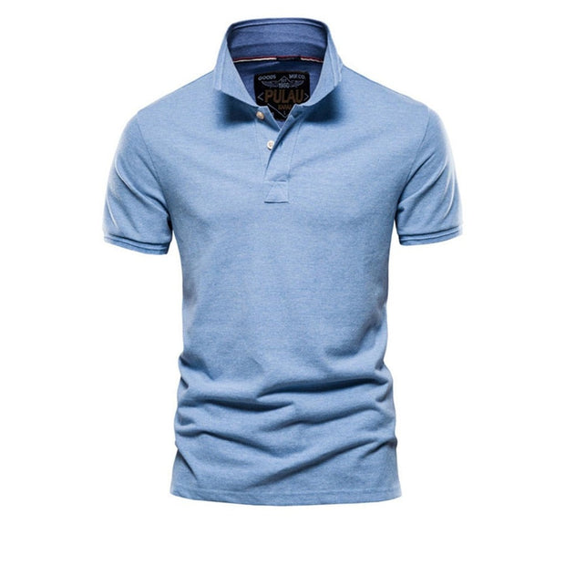 West Louis™ Men Classic Cotton Business Polo Shirt