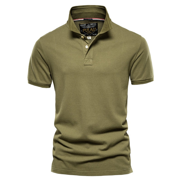 West Louis™ Men Classic Cotton Business Polo Shirt