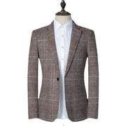 West Louis™ Designer England Style Plaid Business Blazer