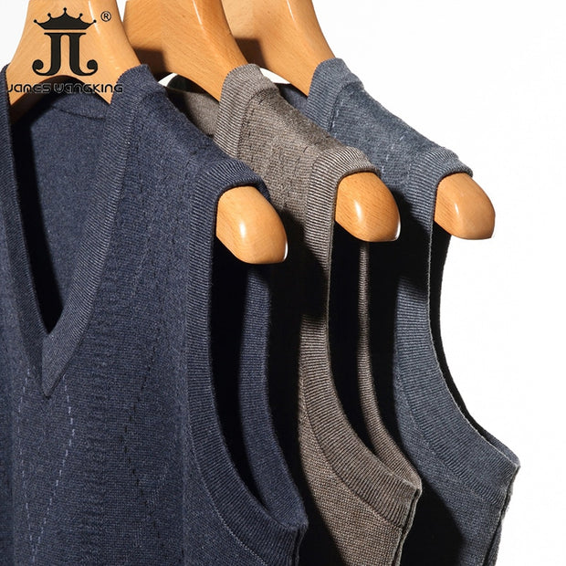 West Louis™ Formal V-Neck Sleeveless Knit Sweater Vest