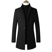 West Louis™ Warm Single-Breasted Woolen Business Style Overcoat