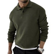 West Louis™ Knitted Lapel Casual Business Men Sweater