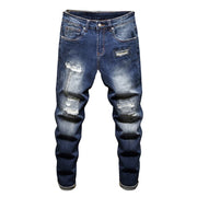 West Louis™ Ripped Repair Patch Stretch Jeans