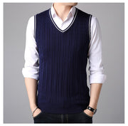 West Louis™ Casual Knitted V-Neck Elegant Sweater Vest