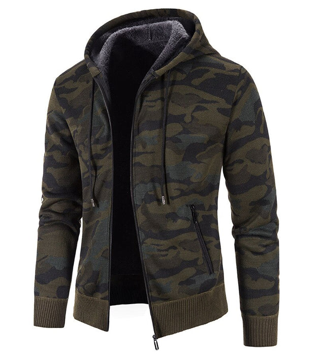 West Louis™ Fleece Hooded Camouflage Sweater