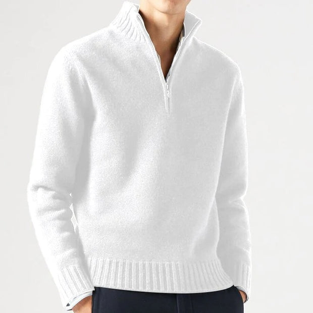 West Louis™ Cashmere Zipper Turtleneck Warm Sweater