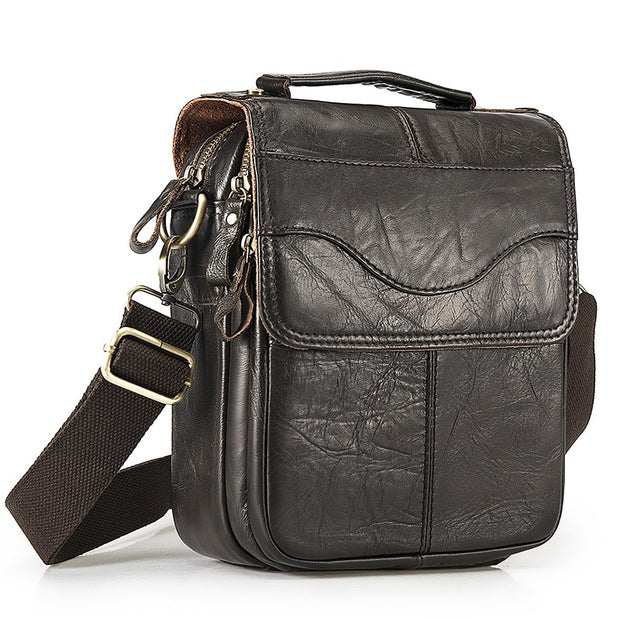 West Louis™ Casual Design Tablet Size Leather Crossbody Bag