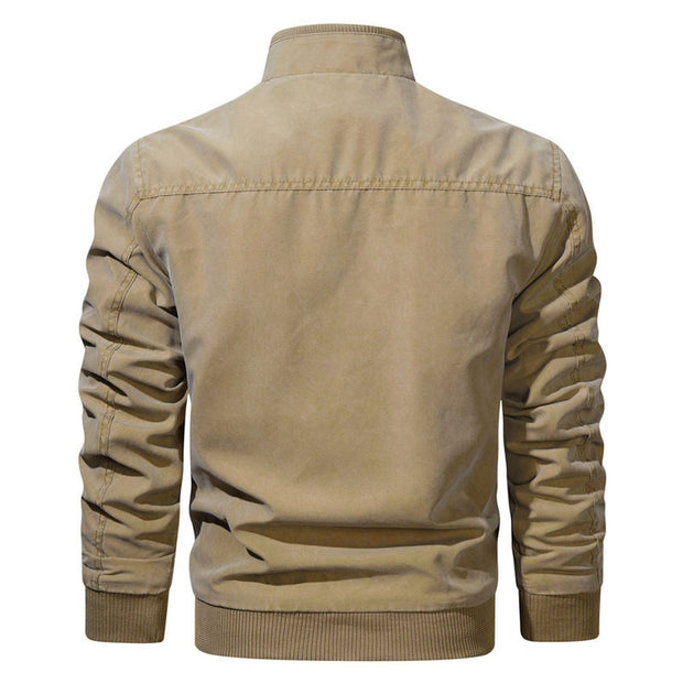 West Louis™ Brand Cotton Windbreaker Bomber Jacket