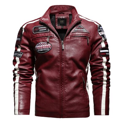 West Louis™ Moto Motorcycle Biker Leather Jacket