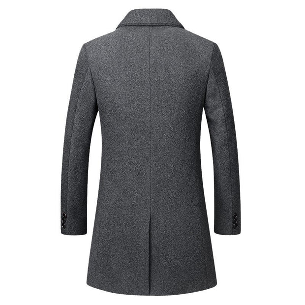 West Louis™ High-End Thickened Warm Business-Men Woolen Trench Coat