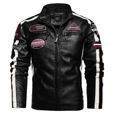 West Louis™ Moto Motorcycle Biker Leather Jacket