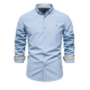 West Louis™ Brand Cotton Business Casual Oxford Dress Shirt