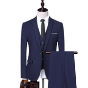 West Louis™ Fashion Solid Color Business Office 3-Piece Suit