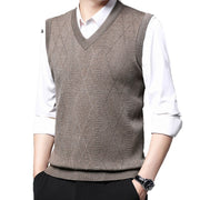 West Louis™ Formal V-Neck Sleeveless Knit Sweater Vest