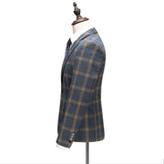 West Louis™ Designer Fancy Plaid Business 3 Piece Suit