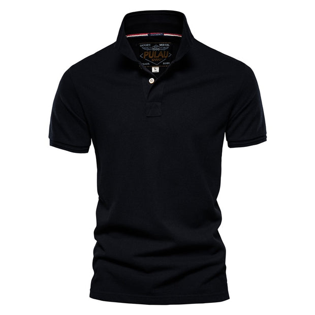 West Louis™ Men Classic Cotton Business Polo Shirt