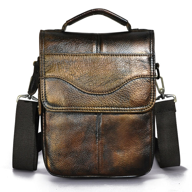 West Louis™ Casual Design Tablet Size Leather Crossbody Bag