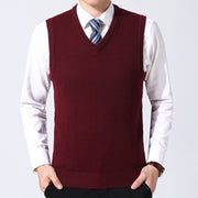 West Louis™ Brand Knitted Wool Sleeveless Vest Pullover Sweater