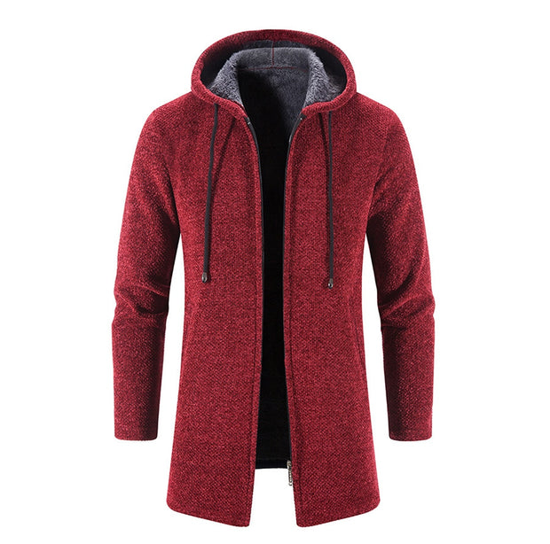 West Louis™ Warm Knitted Cashmere Hooded Sweater Cardigan